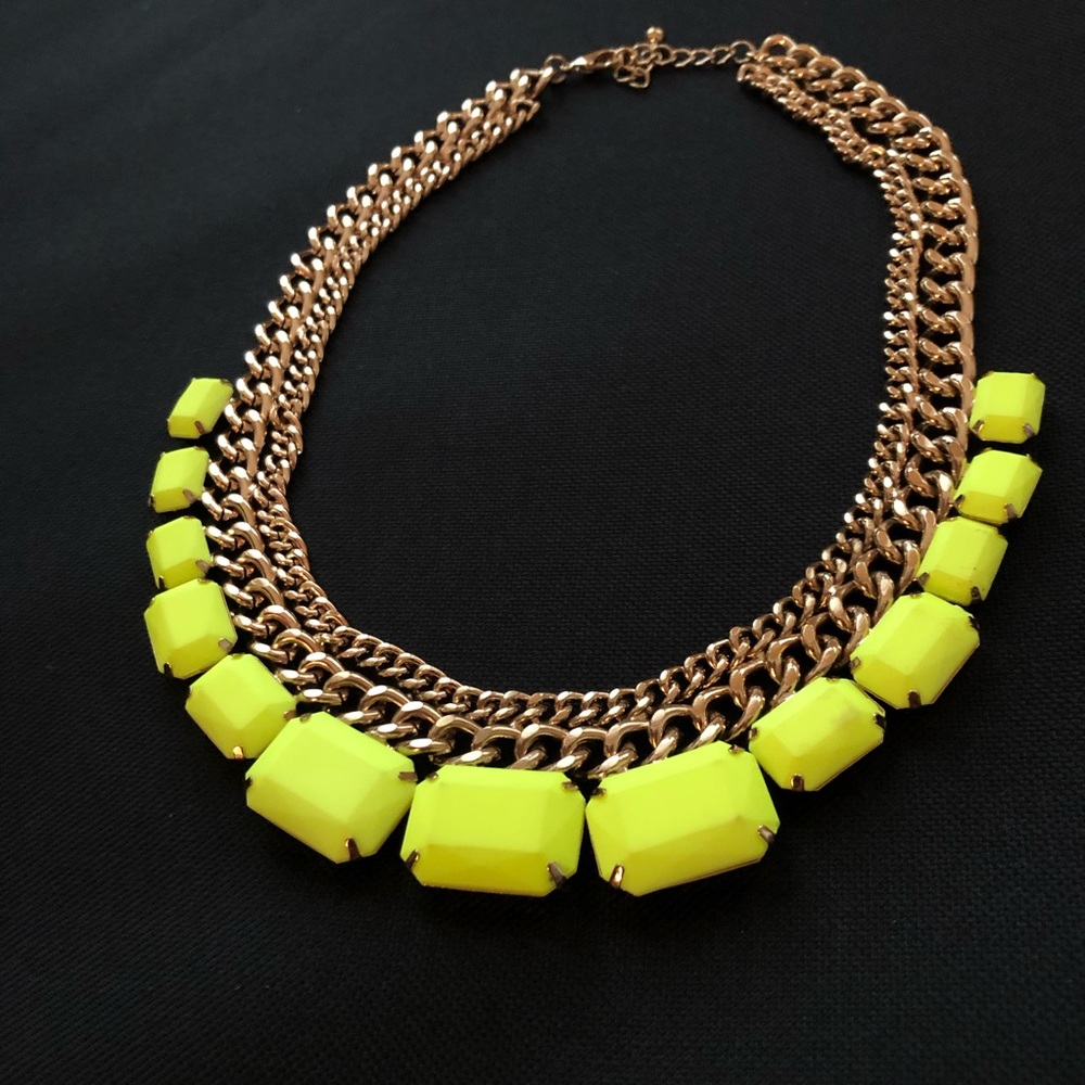 Yellow Neon Jewel Necklace